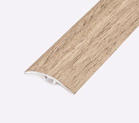 Порог (стык) Русский профиль  разноуровневый ламинированный с дюб, 30*900 мм, Орех светлый